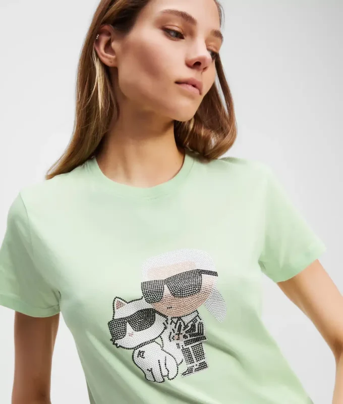 CAMISETA IKON KARL & CHOUPETTE CON STRASS CAMISETA IKON KARL & CHOUPETTE CON STRASS
