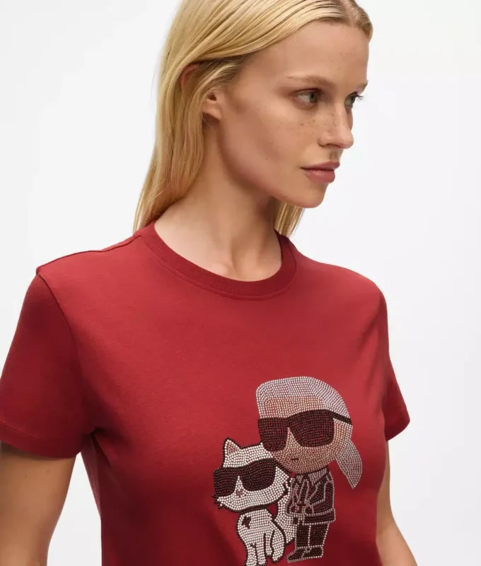 CAMISETA IKON KARL & CHOUPETTE CON STRASS CAMISETA IKON KARL & CHOUPETTE CON STRASS