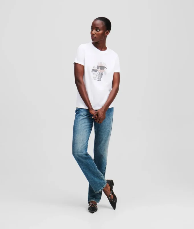 CAMISETA IKON KARL & CHOUPETTE CON STRASS CAMISETA IKON KARL & CHOUPETTE CON STRASS