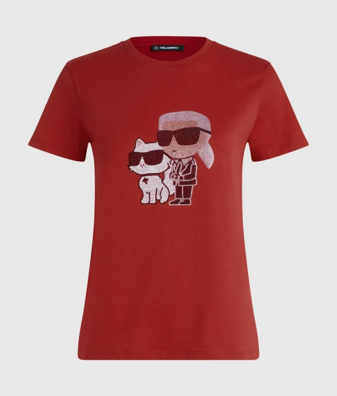 CAMISETA IKON KARL & CHOUPETTE CON STRASS CAMISETA IKON KARL & CHOUPETTE CON STRASS