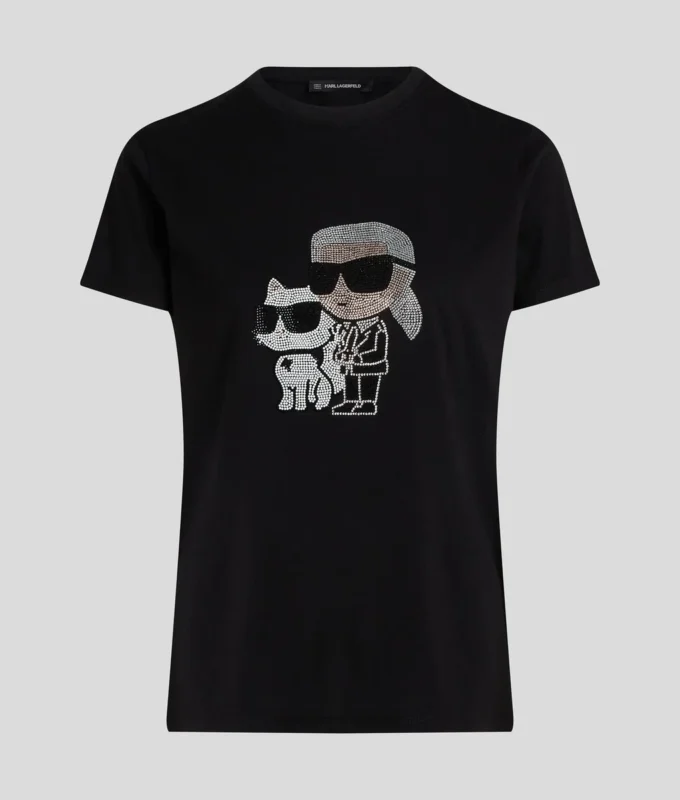 CAMISETA IKON KARL & CHOUPETTE CON STRASS CAMISETA IKON KARL & CHOUPETTE CON STRASS