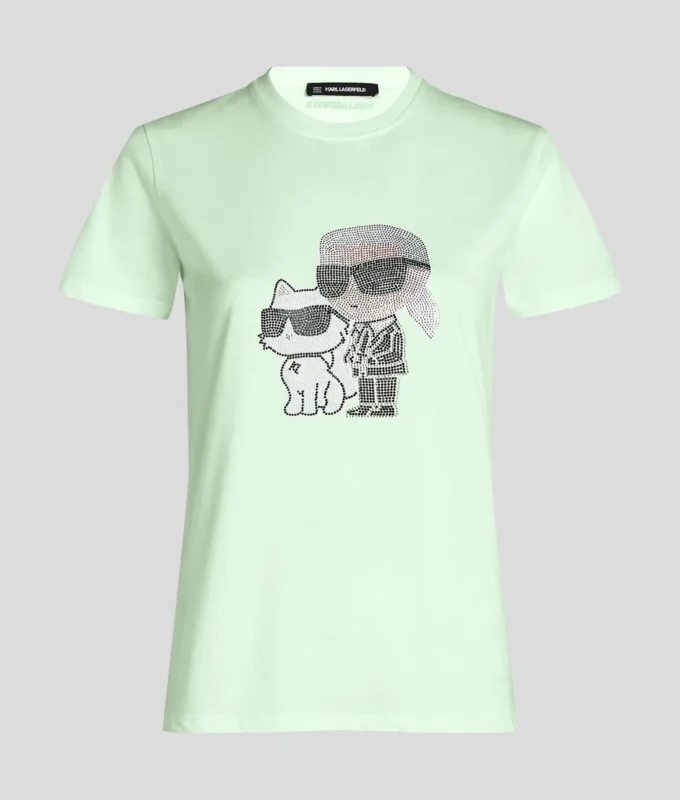 CAMISETA IKON KARL & CHOUPETTE CON STRASS CAMISETA IKON KARL & CHOUPETTE CON STRASS