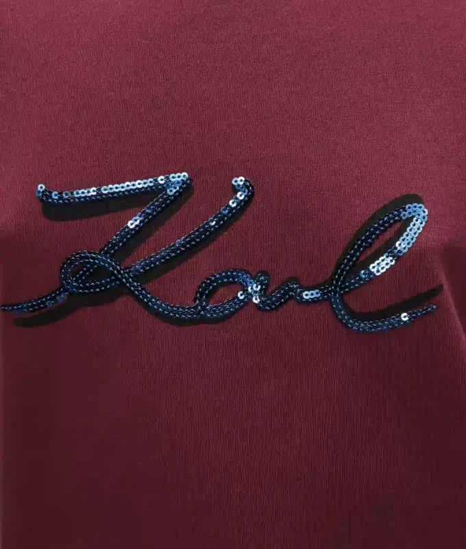 Camiseta Signature con lentejuelas