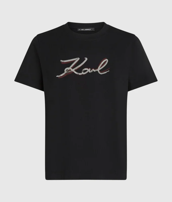 Camiseta Signature con lentejuelas