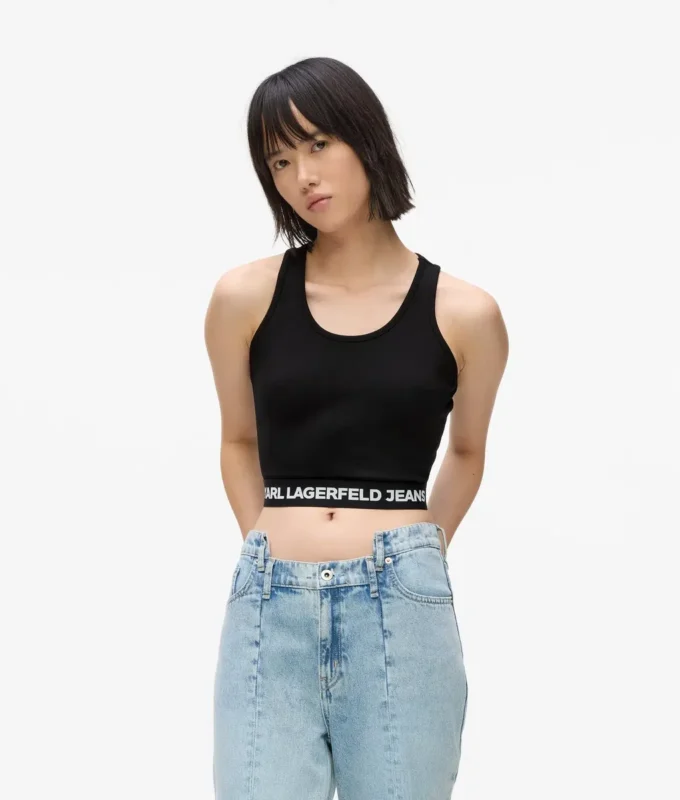 Camiseta sin mangas con cinta con logotipo Camiseta sin mangas con cinta con logotipo