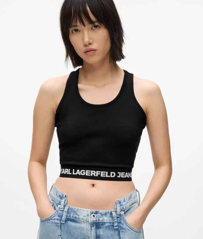 Camiseta sin mangas con cinta con logotipo Camiseta sin mangas con cinta con logotipo