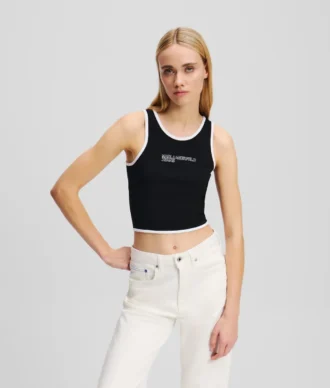 CAMISETA SIN MANGAS CON DETALLE DE RIBETE