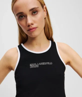 CAMISETA SIN MANGAS CON DETALLE DE RIBETE