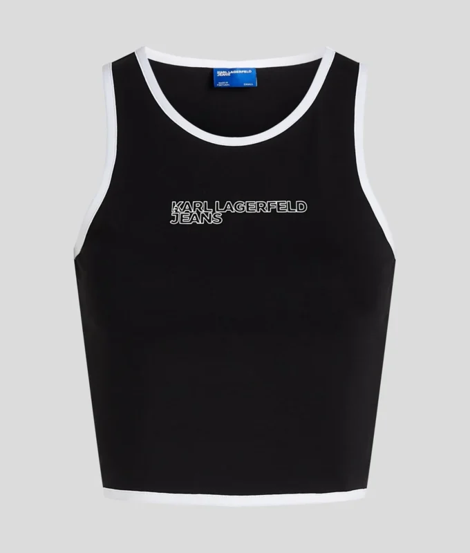 CAMISETA SIN MANGAS CON DETALLE DE RIBETE CAMISETA SIN MANGAS CON DETALLE DE RIBETE