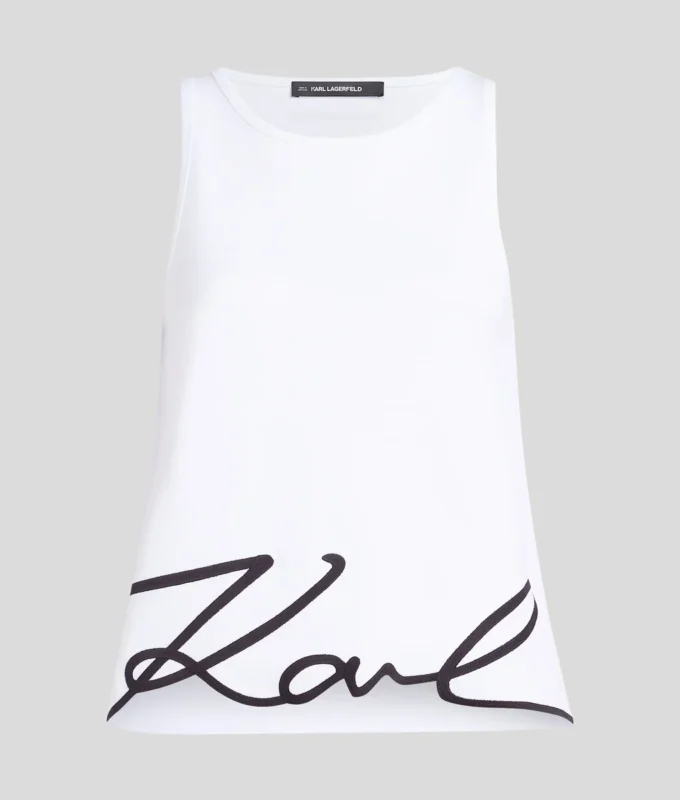 CAMISETA SIN MANGAS CON DOBLADILLA CARACTERÍSTICA CAMISETA SIN MANGAS CON DOBLADILLA CARACTERÍSTICA