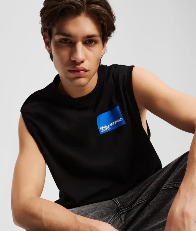 CAMISETA SIN MANGAS CON LOGOTIPO BOX CAMISETA SIN MANGAS CON LOGOTIPO BOX