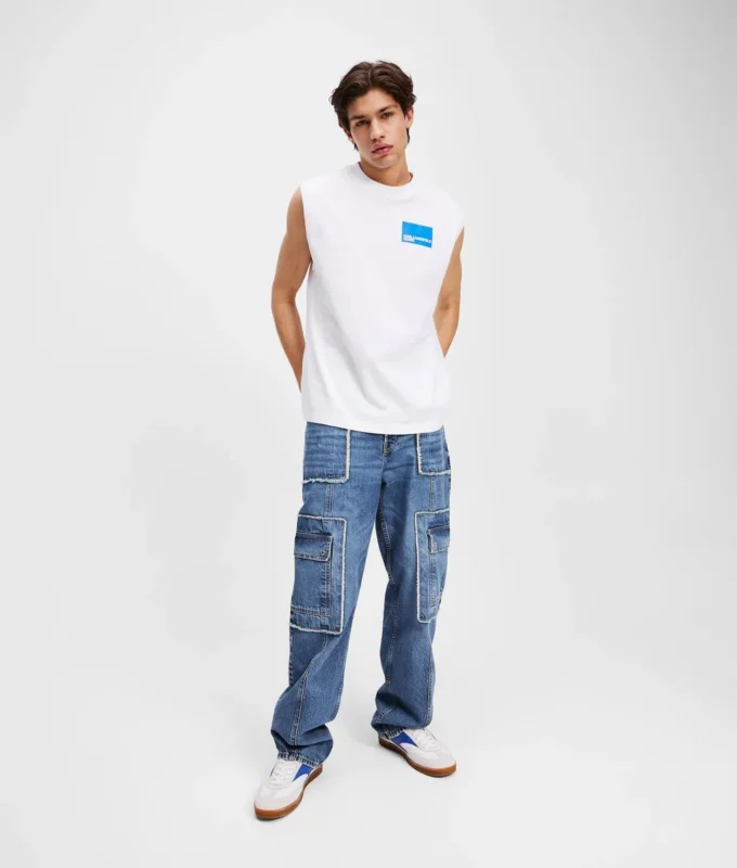 CAMISETA SIN MANGAS CON LOGOTIPO BOX CAMISETA SIN MANGAS CON LOGOTIPO BOX