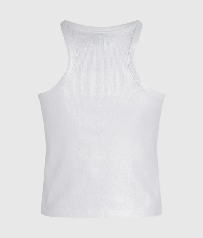 Camiseta sin mangas con ribete recubierto Camiseta sin mangas con ribete recubierto