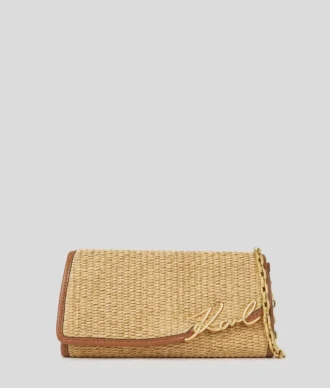 Cartera tejida con cadena K/Signature