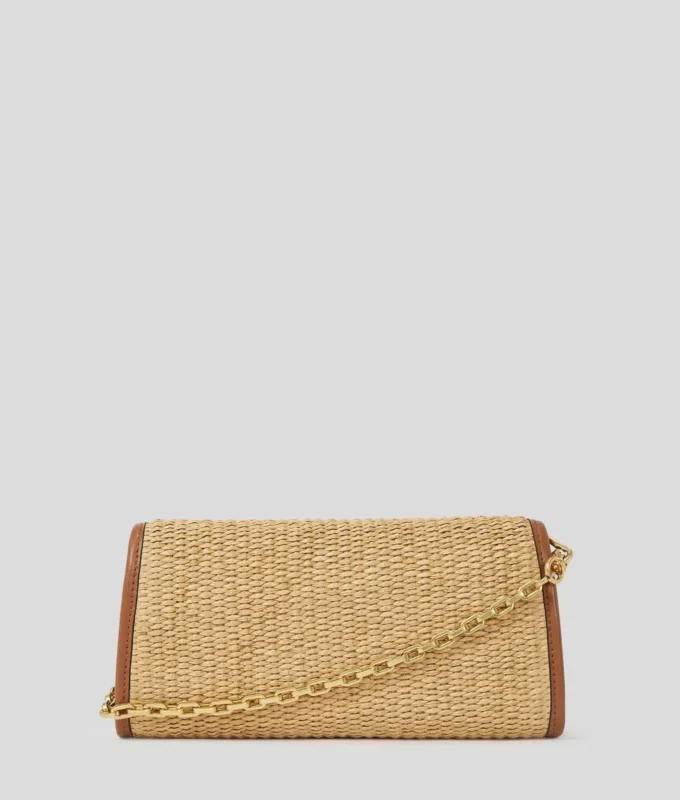 Cartera tejida con cadena K/Signature Cartera tejida con cadena K/Signature
