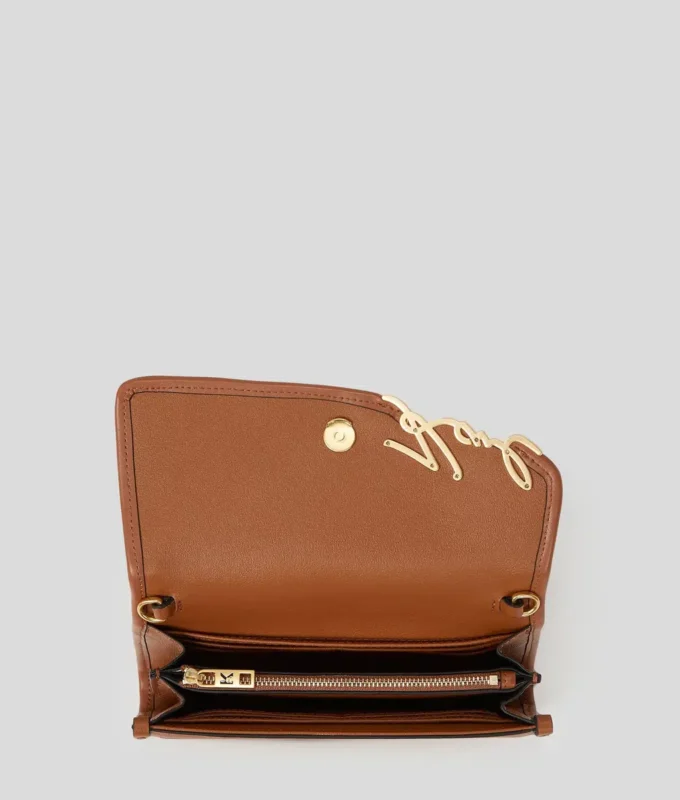 Cartera tejida con cadena K/Signature Cartera tejida con cadena K/Signature