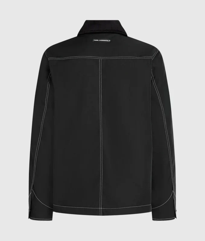 Cazadora bomber con costuras en contraste