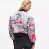 Cazadora bomber con estampado de pintura integral Cazadora bomber con estampado de pintura integral