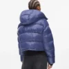 Chaqueta acolchada brillante y cuadrada Chaqueta acolchada brillante y cuadrada