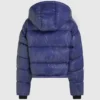 Chaqueta acolchada brillante y cuadrada Chaqueta acolchada brillante y cuadrada