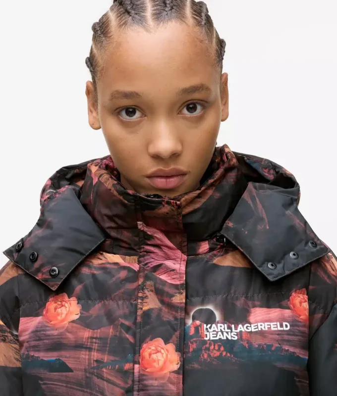 Chaqueta acolchada con estampado integral Chaqueta acolchada con estampado integral