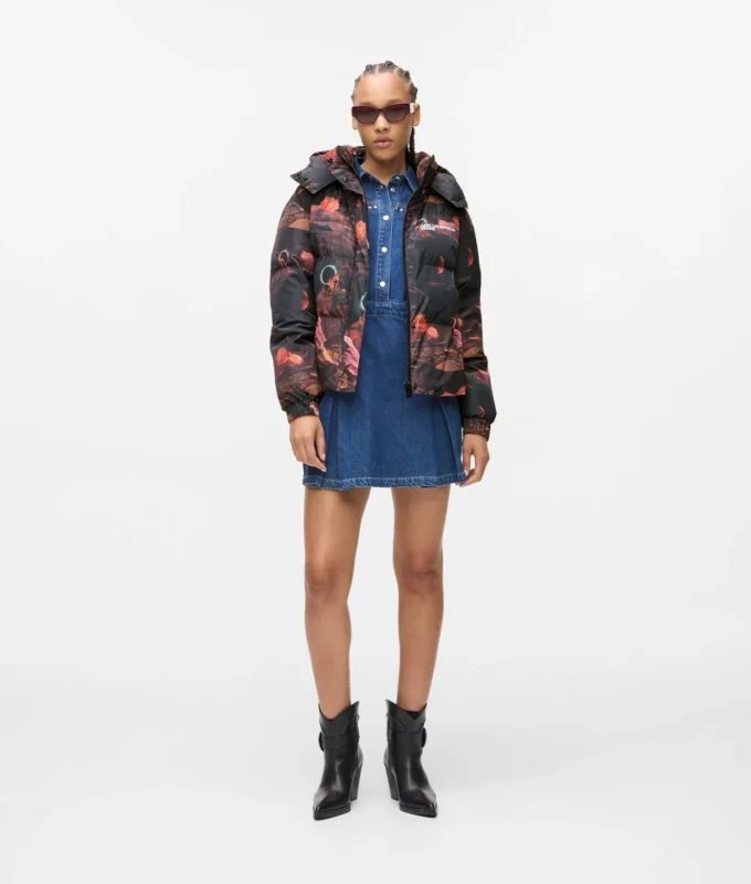 Chaqueta acolchada con estampado integral Chaqueta acolchada con estampado integral