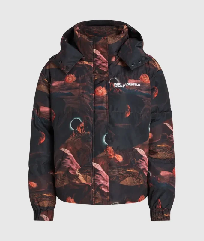 Chaqueta acolchada con estampado integral Chaqueta acolchada con estampado integral