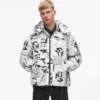 Chaqueta acolchada con monograma integral
