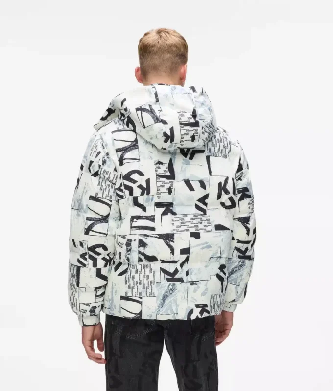 Chaqueta acolchada con monograma integral