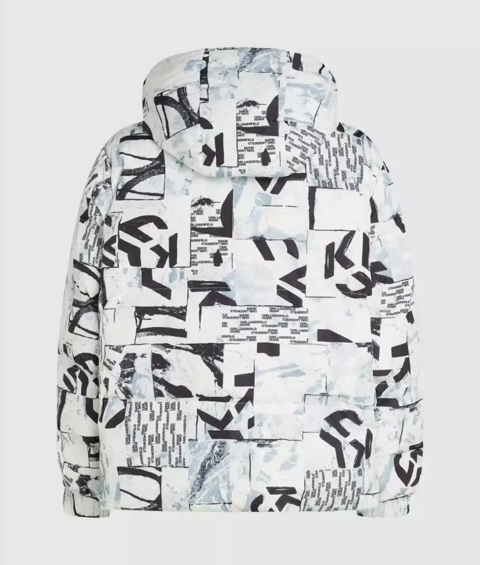 Chaqueta acolchada con monograma integral