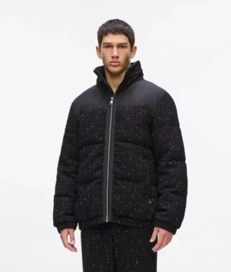 Chaqueta acolchada de bouclé