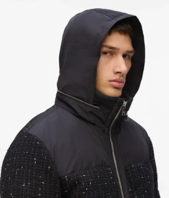 Chaqueta acolchada de bouclé