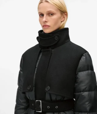 Chaqueta acolchada de mezcla de lana