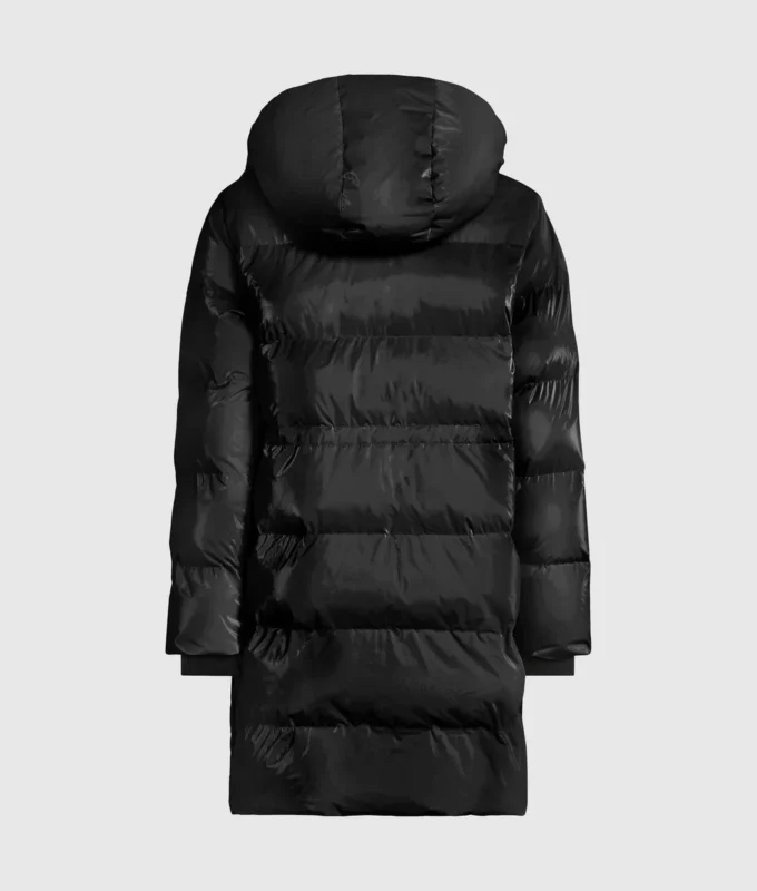 Chaqueta acolchada larga con efecto perlado Chaqueta acolchada larga con efecto perlado