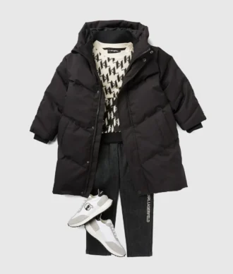 Chaqueta acolchada larga para niño