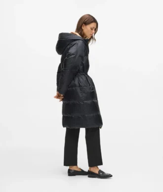 Chaqueta acolchada larga reversible