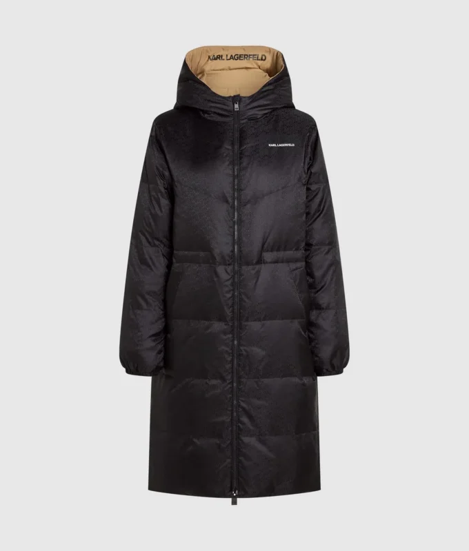 Chaqueta acolchada larga reversible Chaqueta acolchada larga reversible