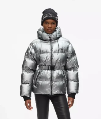 Chaqueta acolchada metalizada