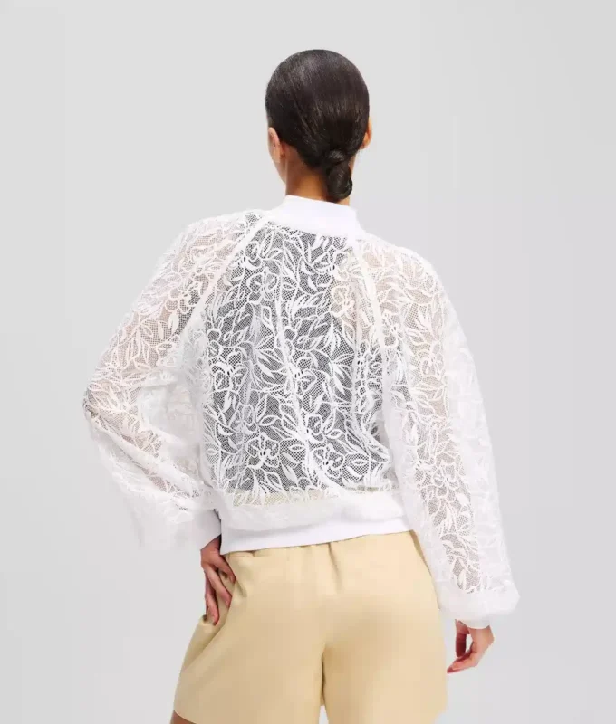 CHAQUETA BOMBER CON BORDADO DE ORQUÍDEAS CHAQUETA BOMBER CON BORDADO DE ORQUÍDEAS