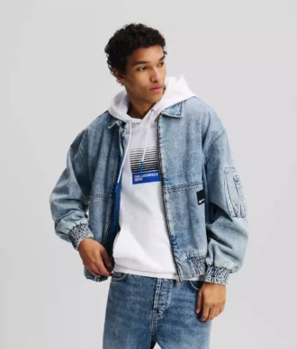 CHAQUETA BOMBER DE DENIM CHAQUETA BOMBER DE DENIM