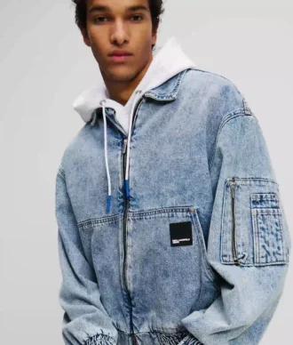 CHAQUETA BOMBER DE DENIM CHAQUETA BOMBER DE DENIM