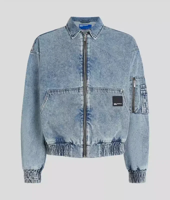 CHAQUETA BOMBER DE DENIM CHAQUETA BOMBER DE DENIM