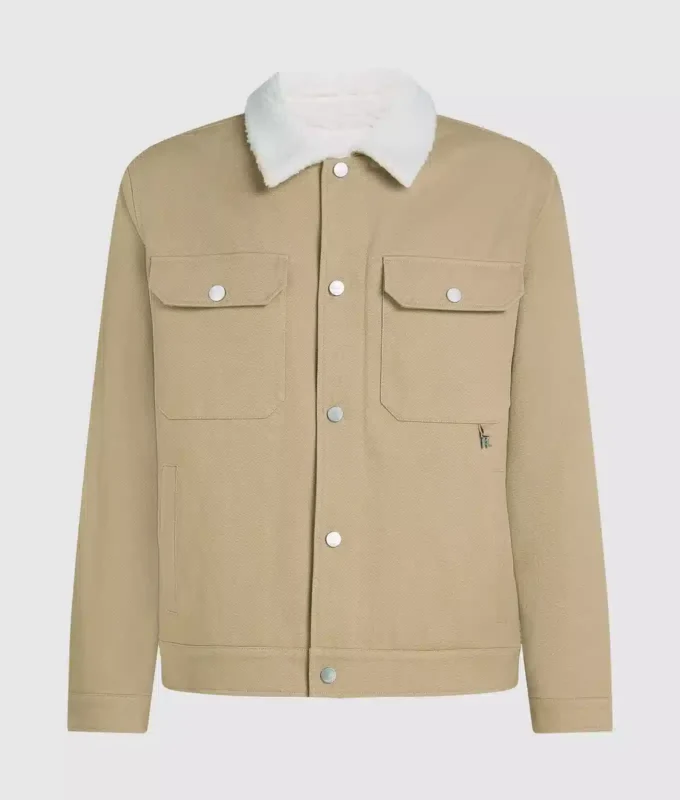 Chaqueta con cuello de forro polar