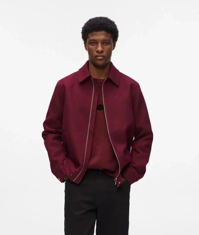 Chaqueta corta de mezcla de lana