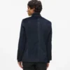 Chaqueta de cuello alto de terciopelo