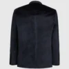 Chaqueta de cuello alto de terciopelo