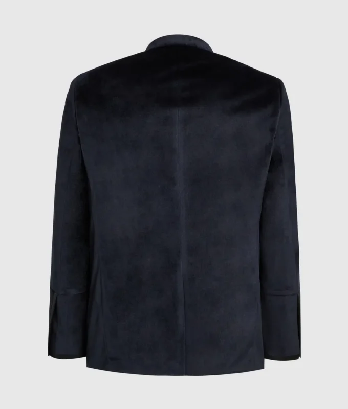 Chaqueta de cuello alto de terciopelo