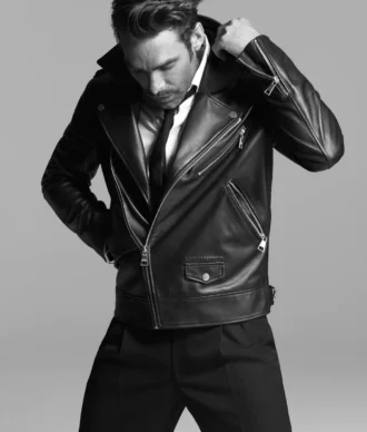 CHAQUETA DE CUERO KARL ESSENTIAL