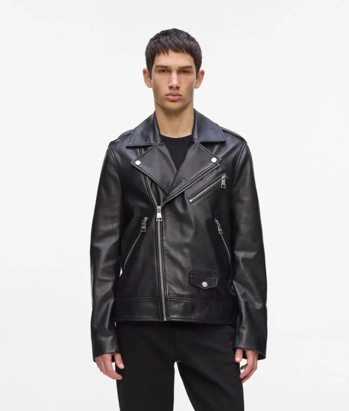 CHAQUETA DE CUERO KARL ESSENTIAL