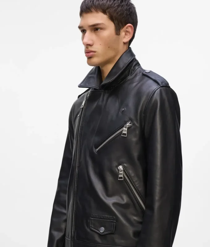 CHAQUETA DE CUERO KARL ESSENTIAL